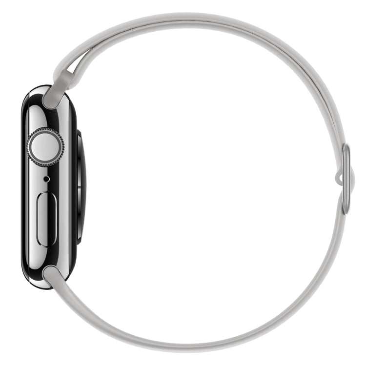 Elasticity Silicone Replacement Strap Watchband For Apple Watch Series, 7 41mm / 6 & SE & 5 & 4 40mm / 3 & 2 & 1 38mm, 7 45mm / 6 & SE & 5 & 4 44mm / 3 & 2 & 1 42mm