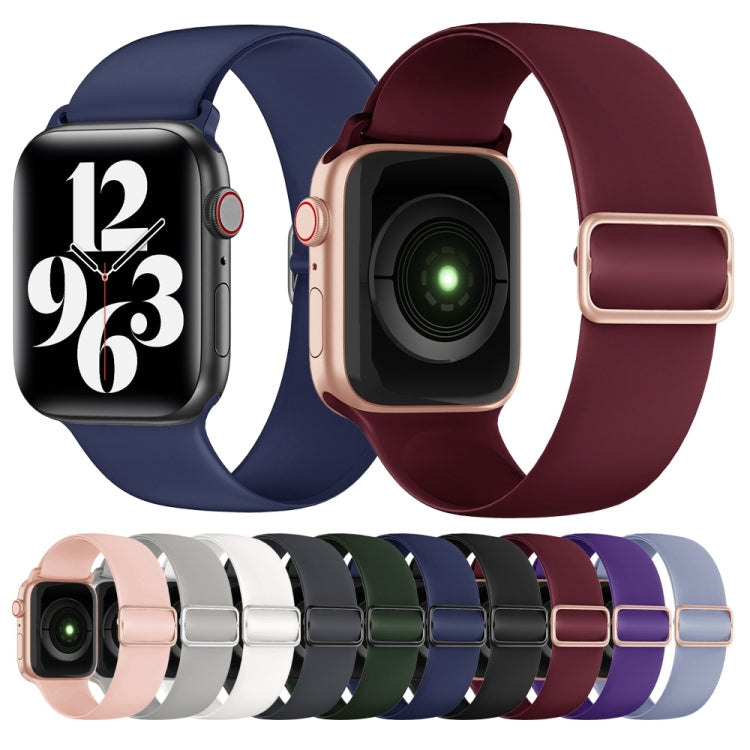 Elasticity Silicone Replacement Strap Watchband For Apple Watch Series, 7 41mm / 6 & SE & 5 & 4 40mm / 3 & 2 & 1 38mm, 7 45mm / 6 & SE & 5 & 4 44mm / 3 & 2 & 1 42mm