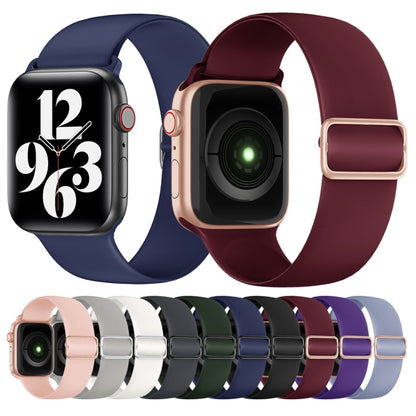 Elasticity Silicone Replacement Strap Watchband For Apple Watch Series, 7 41mm / 6 & SE & 5 & 4 40mm / 3 & 2 & 1 38mm, 7 45mm / 6 & SE & 5 & 4 44mm / 3 & 2 & 1 42mm