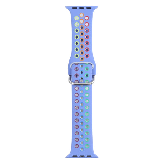 Metal Buckle Silicone Replacement Watchband For Apple Watch Series, 7 41mm / 6 & SE & 5 & 4 40mm / 3 & 2 & 1 38mm, 7 45mm / 6 & SE & 5 & 4 44mm / 3 & 2 & 1 42mm