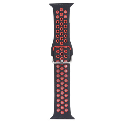 Metal Buckle Silicone Replacement Watchband For Apple Watch Series, 7 41mm / 6 & SE & 5 & 4 40mm / 3 & 2 & 1 38mm, 7 45mm / 6 & SE & 5 & 4 44mm / 3 & 2 & 1 42mm