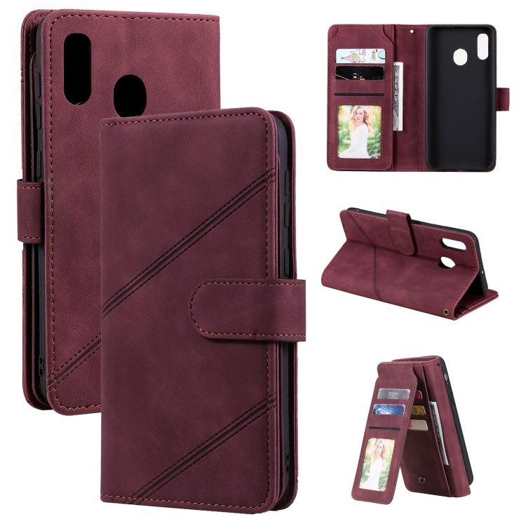 Skin Feel Business Horizontal Flip PU Leather Case with Holder & Multi-Card Slots & Wallet & Lanyard & Photo Frame, For Samsung Galaxy A10 / M10, For Samsung Galaxy A20 / A30, For Samsung Galaxy A32 4G, For Samsung Galaxy A50                           ...