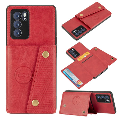Double Buckle PU + TPU Shockproof Magnetic Protective Case with Card Slot & Holder, For OPPO Reno6 Pro 5G, For OPPO Reno6 Pro+ 5G, For Samsung Galaxy A22 5G, For Samsung Galaxy A22 4G