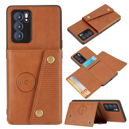 Double Buckle PU + TPU Shockproof Magnetic Protective Case with Card Slot & Holder, For OPPO Reno6 Pro 5G, For OPPO Reno6 Pro+ 5G, For Samsung Galaxy A22 5G, For Samsung Galaxy A22 4G