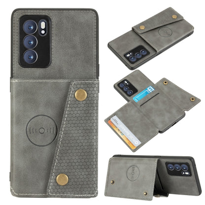 Double Buckle PU + TPU Shockproof Magnetic Protective Case with Card Slot & Holder, For OPPO Reno6 Pro 5G, For OPPO Reno6 Pro+ 5G, For Samsung Galaxy A22 5G, For Samsung Galaxy A22 4G