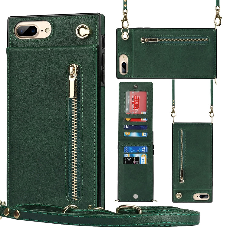 Cross-body Zipper Square TPU+PU Back Cover Case with Holder & Card Slots & Wallet & Strap, For iPhone 8 Plus / 7 Plus, For iPhone 11, For iPhone 11 Pro, For iPhone 11 Pro Max, For iPhone 12 mini, For iPhone 12 / 12 Pro, For iPhone 12 Pro Max           ...