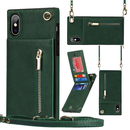 Cross-body Zipper Square TPU+PU Back Cover Case with Holder & Card Slots & Wallet & Strap, For iPhone 8 Plus / 7 Plus, For iPhone 11, For iPhone 11 Pro, For iPhone 11 Pro Max, For iPhone 12 mini, For iPhone 12 / 12 Pro, For iPhone 12 Pro Max           ...