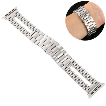 Stainless Steel Watchband, For Apple Watch Series 7 41mm / 6 & SE & 5 & 4 40mm / 3 & 2 & 1 38mm, For Apple Watch Series 8&7 41mm / SE 2&6&SE&5&4 40mm / 3&2&1 38mm, For Apple Watch Series 7 45mm / 6 & SE & 5 & 4 44mm / 3 & 2 & 1 42mm                    ...
