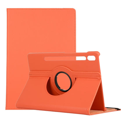 Litchi Texture Horizontal Flip 360 Degrees Rotation Leather Case with Holder, For Samsung Galaxy Tab S7 FE T730