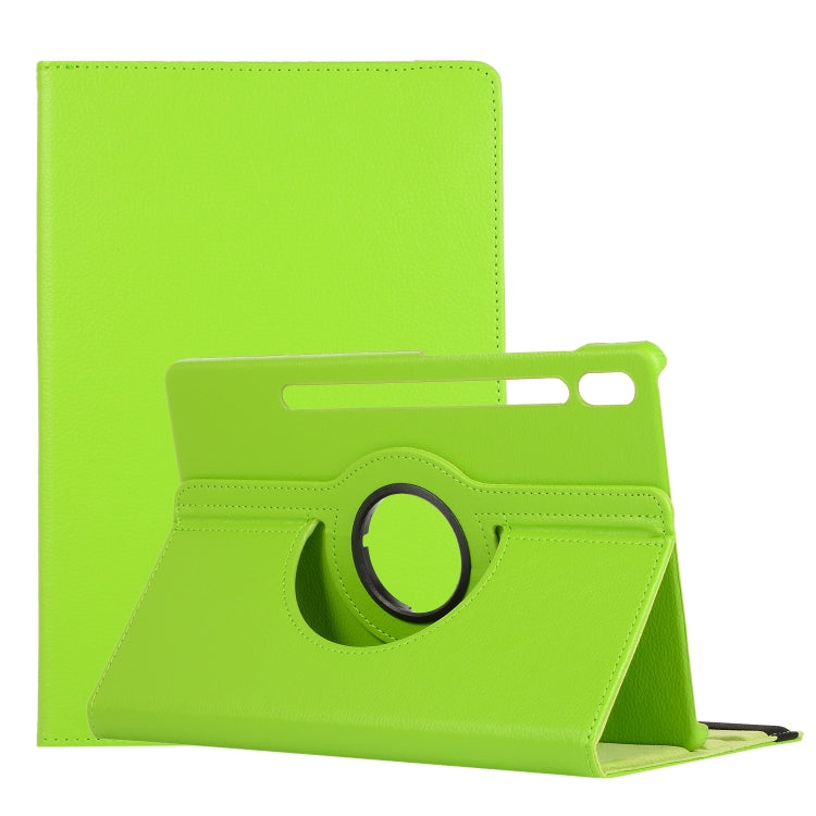 Litchi Texture Horizontal Flip 360 Degrees Rotation Leather Case with Holder, For Samsung Galaxy Tab S7 FE T730