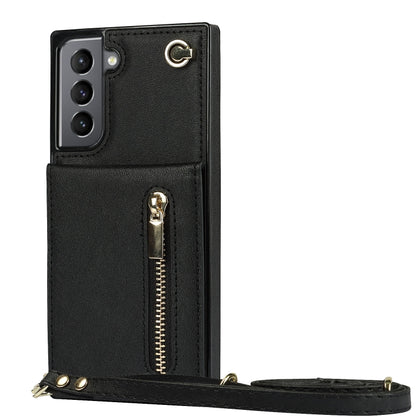 Cross-body Zipper Square TPU+PU Back Cover Case with Holder & Card Slots & Wallet & Strap, For Samsung Galaxy S21 5G, For Samsung Galaxy S21+ 5G, For Samsung Galaxy S21 Ultra 5G, For Samsung Galaxy S20, For Samsung Galaxy S20+                          ...
