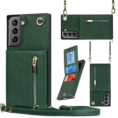 Cross-body Zipper Square TPU+PU Back Cover Case with Holder & Card Slots & Wallet & Strap, For Samsung Galaxy S21 5G, For Samsung Galaxy S21+ 5G, For Samsung Galaxy S21 Ultra 5G, For Samsung Galaxy S20, For Samsung Galaxy S20+                          ...