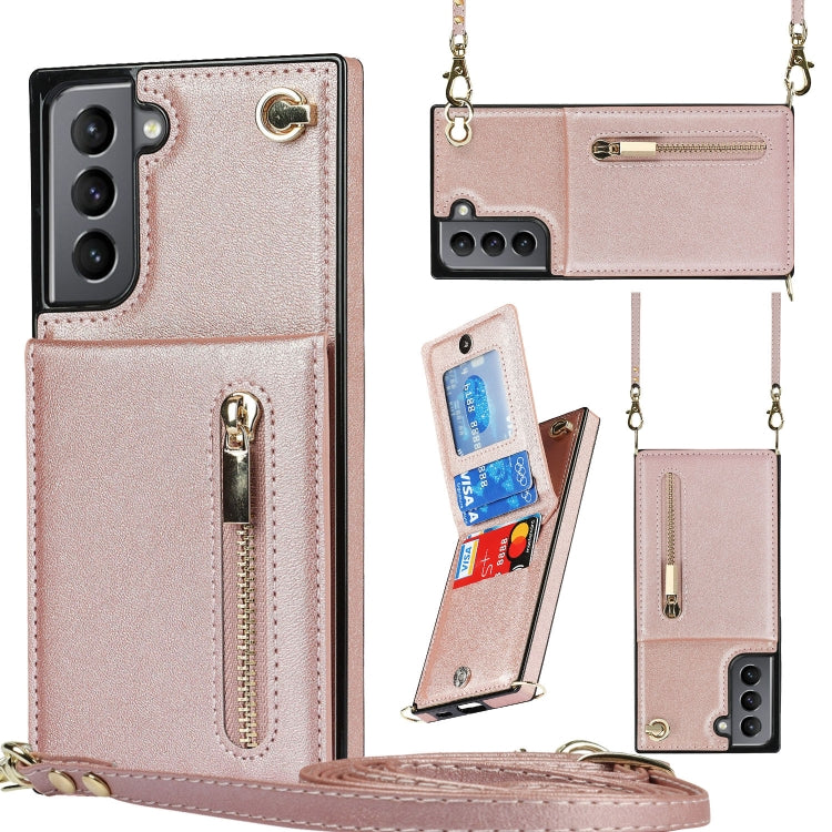 Cross-body Zipper Square TPU+PU Back Cover Case with Holder & Card Slots & Wallet & Strap, For Samsung Galaxy S21 5G, For Samsung Galaxy S21+ 5G, For Samsung Galaxy S21 Ultra 5G, For Samsung Galaxy S20, For Samsung Galaxy S20+                          ...