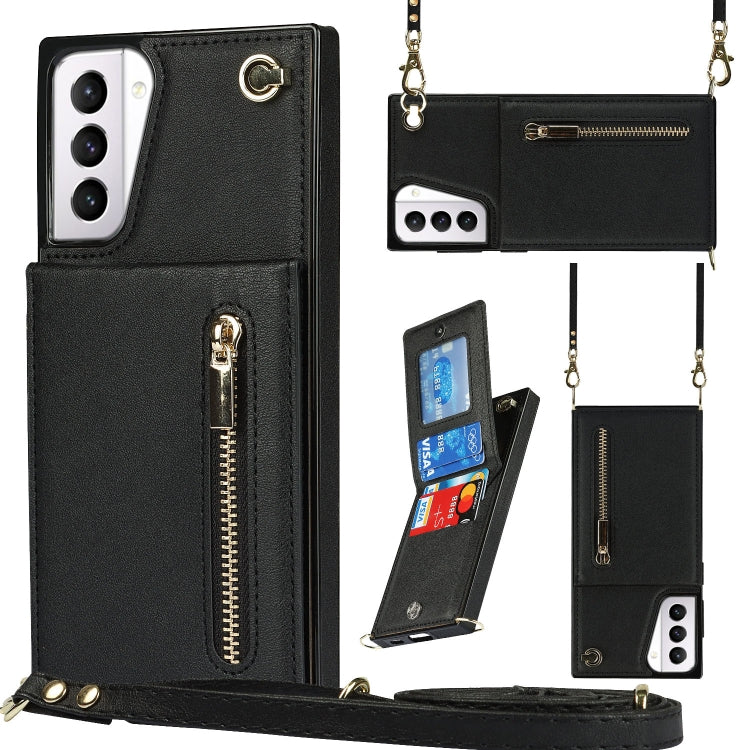 Cross-body Zipper Square TPU+PU Back Cover Case with Holder & Card Slots & Wallet & Strap, For Samsung Galaxy S21 5G, For Samsung Galaxy S21+ 5G, For Samsung Galaxy S21 Ultra 5G, For Samsung Galaxy S20, For Samsung Galaxy S20+                          ...