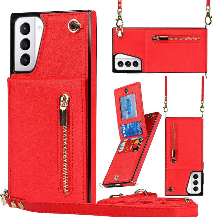 Cross-body Zipper Square TPU+PU Back Cover Case with Holder & Card Slots & Wallet & Strap, For Samsung Galaxy S21 5G, For Samsung Galaxy S21+ 5G, For Samsung Galaxy S21 Ultra 5G, For Samsung Galaxy S20, For Samsung Galaxy S20+                          ...