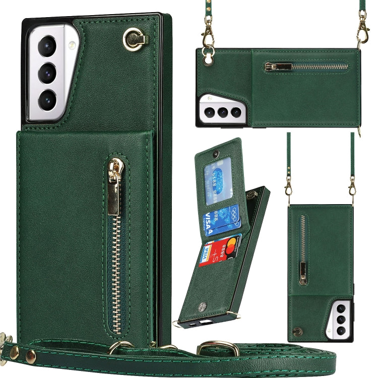 Cross-body Zipper Square TPU+PU Back Cover Case with Holder & Card Slots & Wallet & Strap, For Samsung Galaxy S21 5G, For Samsung Galaxy S21+ 5G, For Samsung Galaxy S21 Ultra 5G, For Samsung Galaxy S20, For Samsung Galaxy S20+                          ...