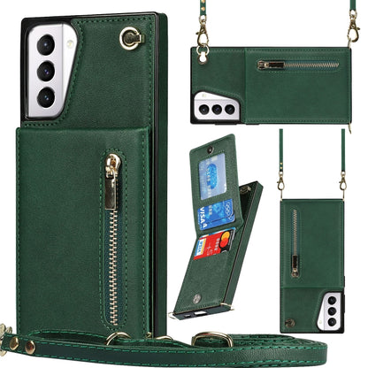 Cross-body Zipper Square TPU+PU Back Cover Case with Holder & Card Slots & Wallet & Strap, For Samsung Galaxy S21 5G, For Samsung Galaxy S21+ 5G, For Samsung Galaxy S21 Ultra 5G, For Samsung Galaxy S20, For Samsung Galaxy S20+                          ...