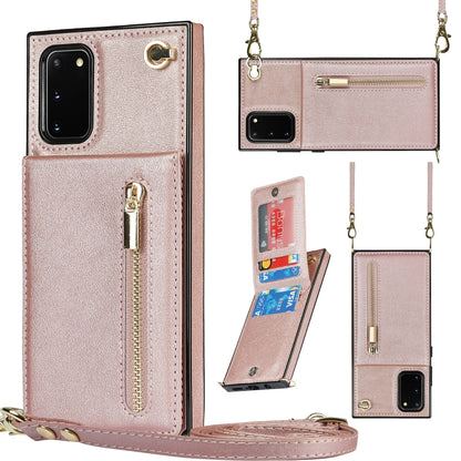 Cross-body Zipper Square TPU+PU Back Cover Case with Holder & Card Slots & Wallet & Strap, For Samsung Galaxy S21 5G, For Samsung Galaxy S21+ 5G, For Samsung Galaxy S21 Ultra 5G, For Samsung Galaxy S20, For Samsung Galaxy S20+                          ...
