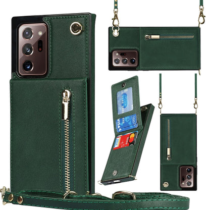 Cross-body Zipper Square TPU+PU Back Cover Case with Holder & Card Slots & Wallet & Strap, For Samsung Galaxy S21 5G, For Samsung Galaxy S21+ 5G, For Samsung Galaxy S21 Ultra 5G, For Samsung Galaxy S20, For Samsung Galaxy S20+                          ...