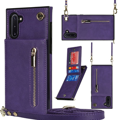 Cross-body Zipper Square TPU+PU Back Cover Case with Holder & Card Slots & Wallet & Strap, For Samsung Galaxy S21 5G, For Samsung Galaxy S21+ 5G, For Samsung Galaxy S21 Ultra 5G, For Samsung Galaxy S20, For Samsung Galaxy S20+                          ...