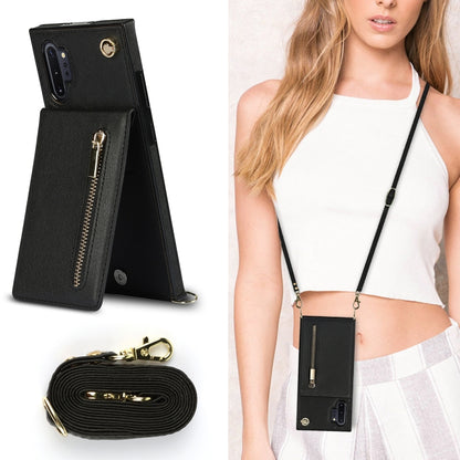 Cross-body Zipper Square TPU+PU Back Cover Case with Holder & Card Slots & Wallet & Strap, For Samsung Galaxy Note10+, For Samsung Galaxy S10, For Samsung Galaxy S10 Plus, For Samsung Galaxy S10e, For Samsung Galaxy S9, For Samsung Galaxy S9 Plus      ...