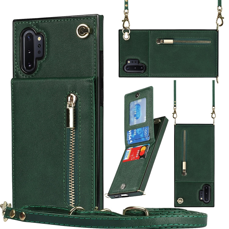 Cross-body Zipper Square TPU+PU Back Cover Case with Holder & Card Slots & Wallet & Strap, For Samsung Galaxy Note10+, For Samsung Galaxy S10, For Samsung Galaxy S10 Plus, For Samsung Galaxy S10e, For Samsung Galaxy S9, For Samsung Galaxy S9 Plus      ...