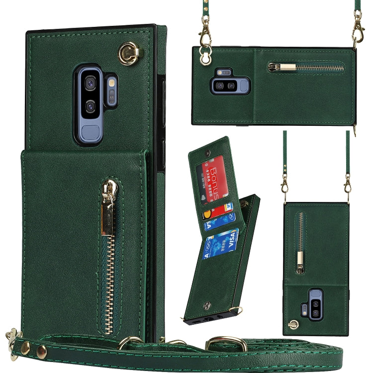 Cross-body Zipper Square TPU+PU Back Cover Case with Holder & Card Slots & Wallet & Strap, For Samsung Galaxy Note10+, For Samsung Galaxy S10, For Samsung Galaxy S10 Plus, For Samsung Galaxy S10e, For Samsung Galaxy S9, For Samsung Galaxy S9 Plus      ...