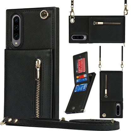 Cross-body Zipper Square TPU+PU Back Cover Case with Holder & Card Slots & Wallet & Strap, For Samsung Galaxy Note10+, For Samsung Galaxy S10, For Samsung Galaxy S10 Plus, For Samsung Galaxy S10e, For Samsung Galaxy S9, For Samsung Galaxy S9 Plus      ...