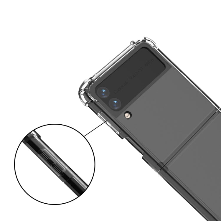 Shock-resistant Transparent Acrylic TPU Protective Case, For Samsung Galaxy Z Flip3 5G