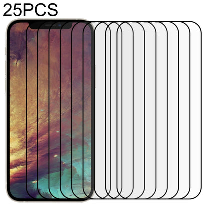 For iPhone 17e / 16e / 13 / 13 Pro 25pcs Full Glue Full Screen Tempered Glass Film, For iPhone 13 mini (25pcs), For iPhone 17e / 16e / 13 / 13 Pro  (25pcs), For iPhone 13 Pro Max (25pcs)