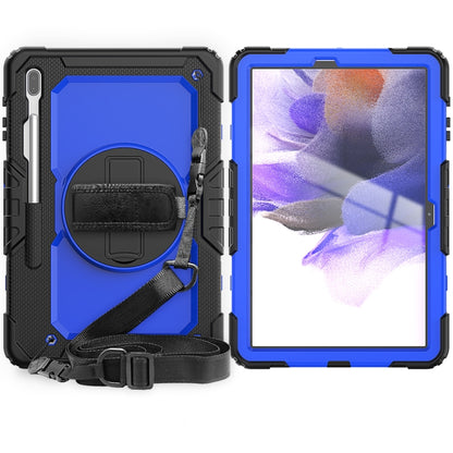 Shockproof Colorful Silicone + PC Protective Case with Holder & Shoulder Strap & Hand Strap & Pen Slot For Samsung Galaxy Tab, For Samsung Galaxy Tab S7 FE 12.4 inch 2021 SM-T730 / SM-T736B