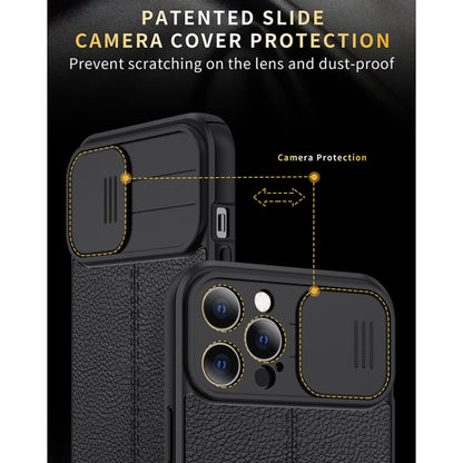 Litchi Texture Sliding Camshield TPU Protective Case, For iPhone 11, For iPhone 11 Pro, For iPhone 11 Pro Max, For iPhone 12 mini, For iPhone 12, For iPhone 12 Pro, For iPhone 12 Pro Max