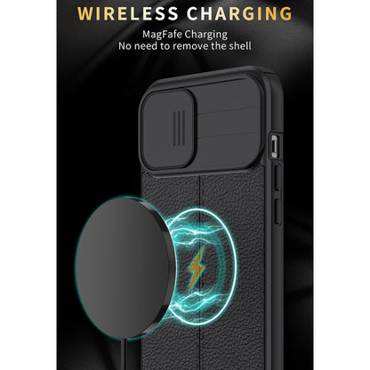 Litchi Texture Sliding Camshield TPU Protective Case, For iPhone 11, For iPhone 11 Pro, For iPhone 11 Pro Max, For iPhone 12 mini, For iPhone 12, For iPhone 12 Pro, For iPhone 12 Pro Max