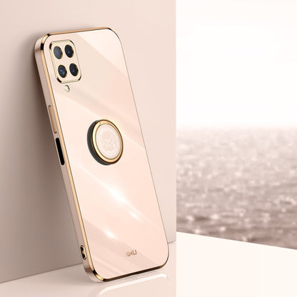 XINLI Straight Edge 6D Electroplate TPU Phone Case with Ring Holder, For Samsung Galaxy A22 4G, For Samsung Galaxy A52 5G, For Samsung Galaxy A72 5G, For Samsung Galaxy A82 5G
