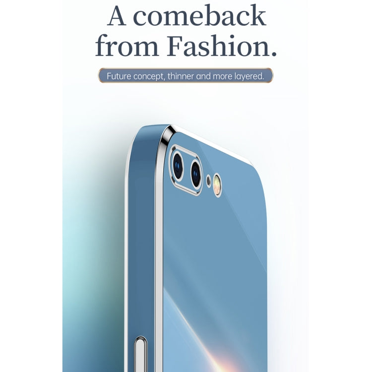 XINLI Straight Edge 6D Electroplate TPU Phone Case with Ring Holder, For iPhone 6 / 6s, For iPhone 6 Plus / 6s Plus, For iPhone 8 Plus / 7 Plus, For iPhone SE 2022 / SE 2020 / 8 / 7, For iPhone 11, For iPhone 11 Pro