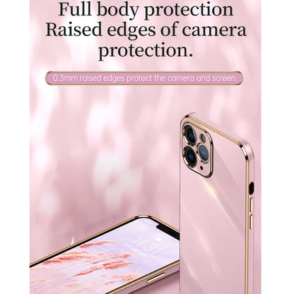 XINLI Straight Edge 6D Electroplate TPU Phone Case with Ring Holder, For iPhone 11 Pro Max, For iPhone 12, For iPhone 12 mini, For iPhone 12 Pro, For iPhone 12 Pro Max, For iPhone X