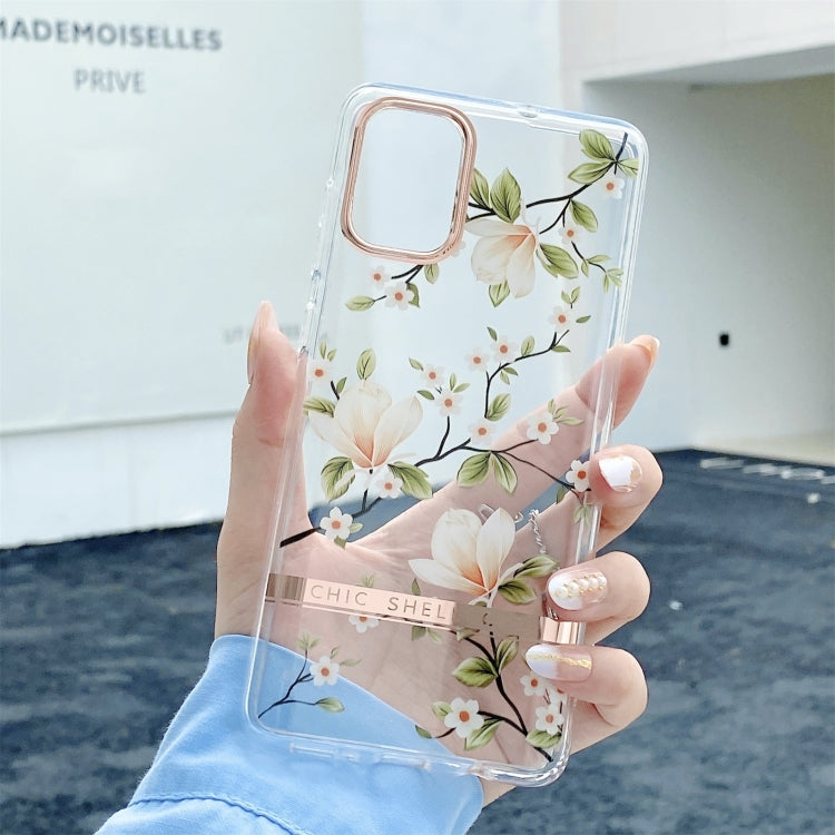 High Translucent Electroplating Flower Pattern TPU + PC Shockproof Case, For Samsung Galaxy S20, For Samsung Galaxy S20+, For Samsung Galaxy S20 Ultra, For Samsung Galaxy S20 FE, For Samsung Galaxy A72 5G / 4G, For Samsung Galaxy A52 5G / 4G           ...