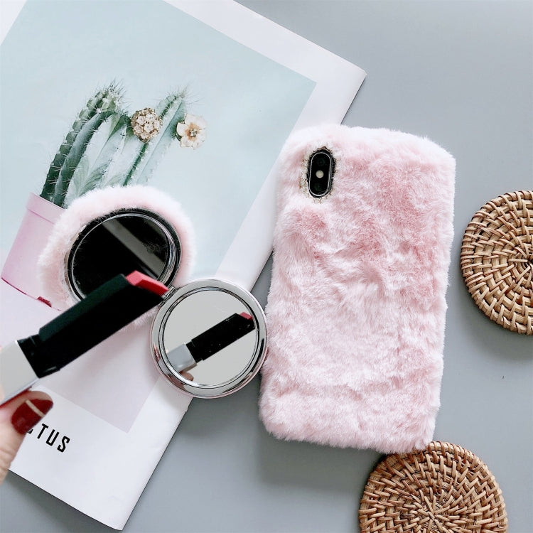 Plush Phone Protect Case with Mirror, For iPhone 11, For iPhone 11 Pro, For iPhone 11 Pro Max, For iPhone X / XS, For iPhone XR, For iPhone XS Max