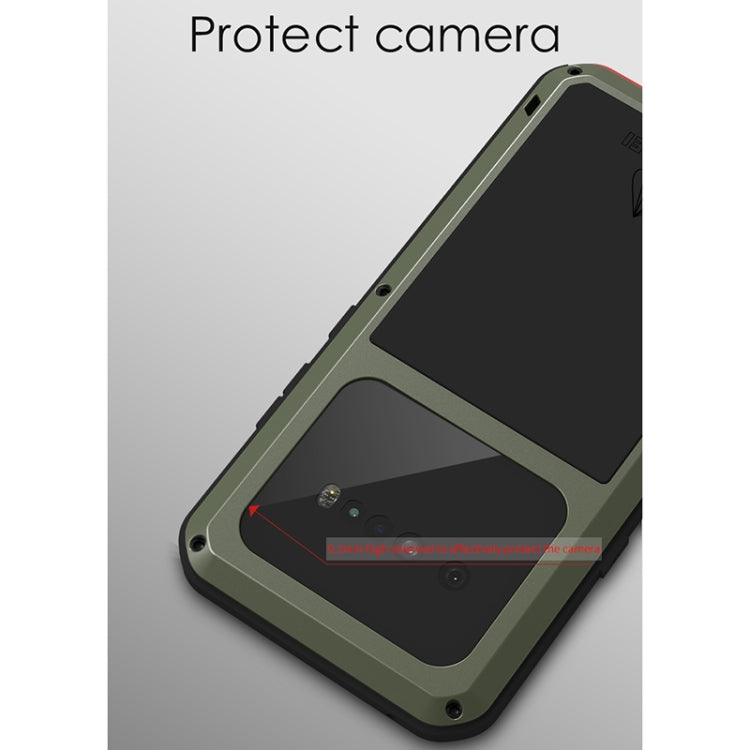 LOVE MEI Metal Shockproof Waterproof Dustproof Protective Case with Glass, For Samsung Galaxy A41, For LG V60 ThinQ 5G