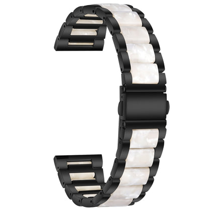 Three-beads Steel + Resin Replacement Strap Watchband, For Samsung Smart Watch 20mm, For Samsung Smart Watch 22mm