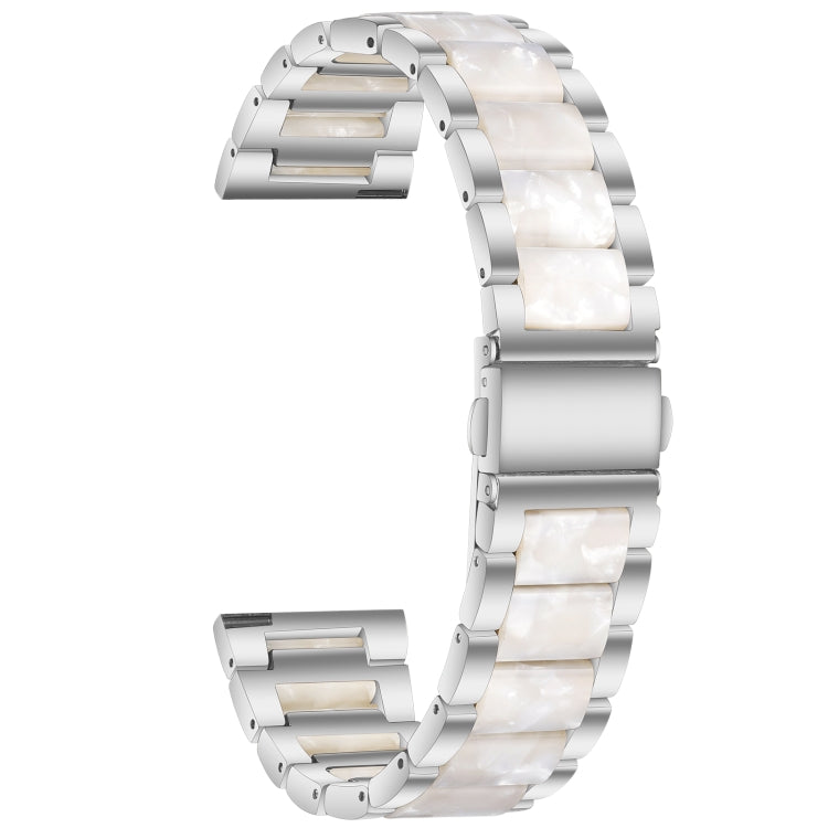 Three-beads Steel + Resin Replacement Strap Watchband, For Samsung Smart Watch 20mm, For Samsung Smart Watch 22mm
