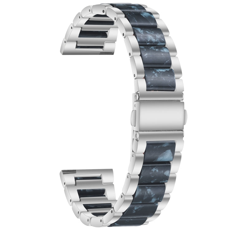 Three-beads Steel + Resin Replacement Strap Watchband, For Samsung Smart Watch 20mm, For Samsung Smart Watch 22mm