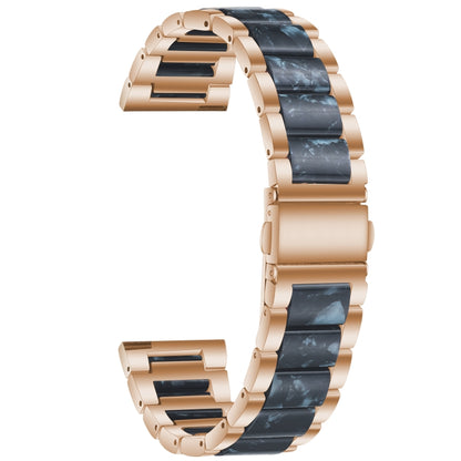 Three-beads Steel + Resin Replacement Strap Watchband, For Samsung Smart Watch 20mm, For Samsung Smart Watch 22mm