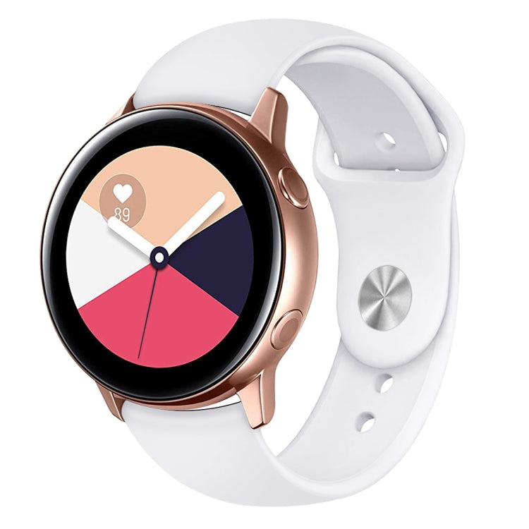 For Galaxy Watch Active 2 Smart Watch Solid Color Silicone Wrist Strap Watchband, L, S