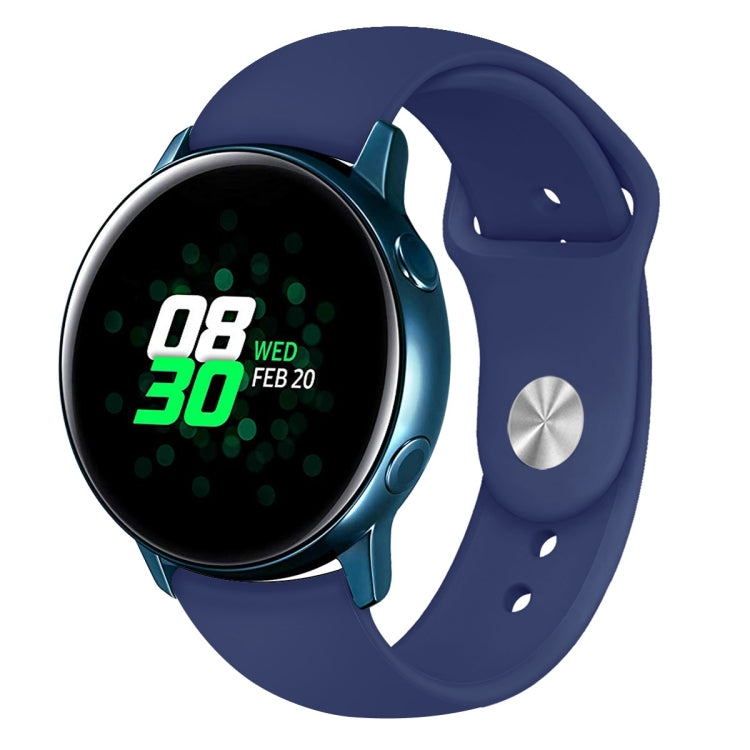 For Galaxy Watch Active 2 Smart Watch Solid Color Silicone Wrist Strap Watchband, L, S