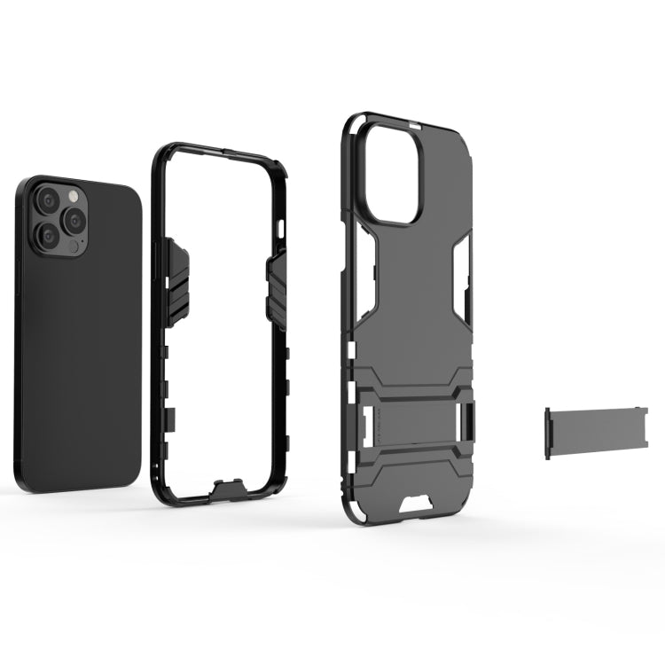 PC + TPU Shockproof Protective Case with Invisible Holder, For iPhone 13 mini, For iPhone 13, For iPhone 13 Pro, For iPhone 13 Pro Max