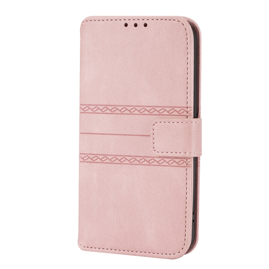 Embossed Striped Magnetic Buckle PU + TPU Horizontal Flip Leather Case with Holder & Card Slot & Wallet & Photo Frame & Sling, For iPhone 13 mini, For iPhone 13, For iPhone 13 Pro, For iPhone 13 Pro Max, For iPhone 12 Pro, For iPhone 12 Pro Max        ...
