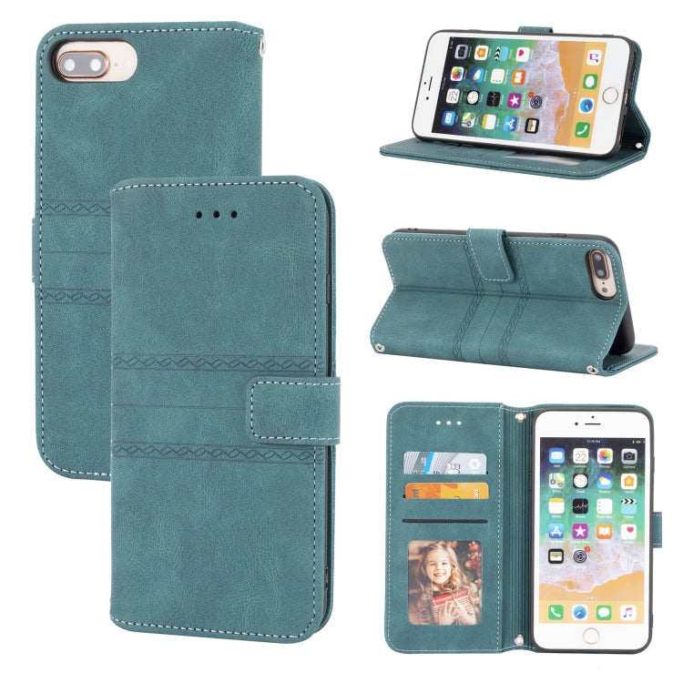 Embossed Striped Magnetic Buckle PU + TPU Horizontal Flip Leather Case with Holder & Card Slot & Wallet & Photo Frame & Sling, For iPhone 11 Pro Max, For iPhone XS / X, For iPhone XS Max, For iPhone XR, For iPhone 8 / 7 / 6                             ...