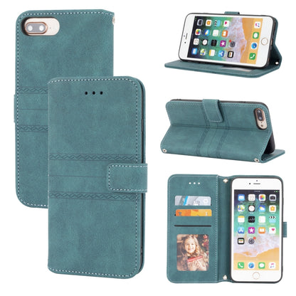 Embossed Striped Magnetic Buckle PU + TPU Horizontal Flip Leather Case with Holder & Card Slot & Wallet & Photo Frame & Sling, For iPhone 11 Pro Max, For iPhone XS / X, For iPhone XS Max, For iPhone XR, For iPhone 8 / 7 / 6                             ...