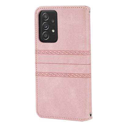 Embossed Striped Magnetic Buckle PU + TPU Horizontal Flip Leather Case with Holder & Card Slot & Wallet & Photo Frame & Sling, For Samsung Galaxy S20 FE 5G, For Samsung Galaxy S21 5G, For Samsung Galaxy S21+ 5G, For Samsung Galaxy S21 Ultra 5G         ...